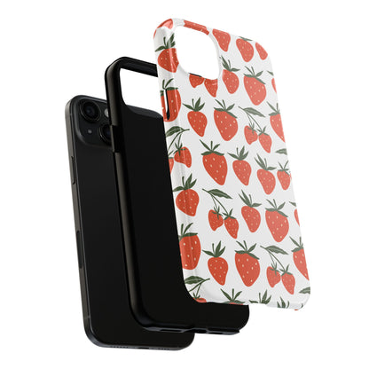 Tropical Strawberry Tough Phone Case for iPhone and Samsung Galaxy