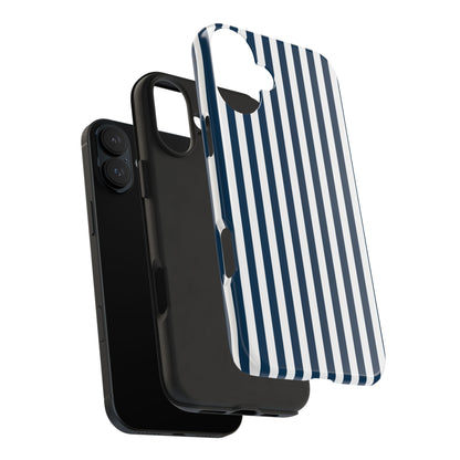 Navy Blue Stripes Tough Phone Case for iPhone and Samsung Galaxy