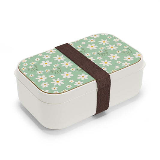 Mint Daisy Delight Bento Lunch Box Cute Food Container Summer Lunchbox Spring Food Storage Container