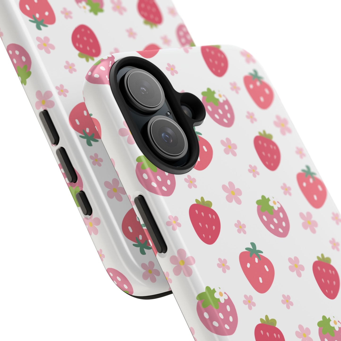 Strawberries and Daisies Tough Phone Case for iPhone and Samsung Galaxy