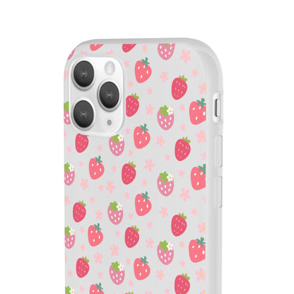 Strawberries and Daisies Flexible Phone Case iPhone Case Samsung Galaxy - Phone Case - Kristine Celestine