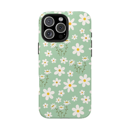 Mint Daisy Delight Tough Phone Case for iPhone and Samsung Galaxy