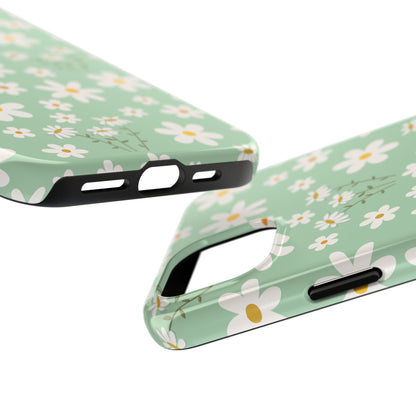 Mint Daisy Delight Tough Phone Case for iPhone and Samsung Galaxy