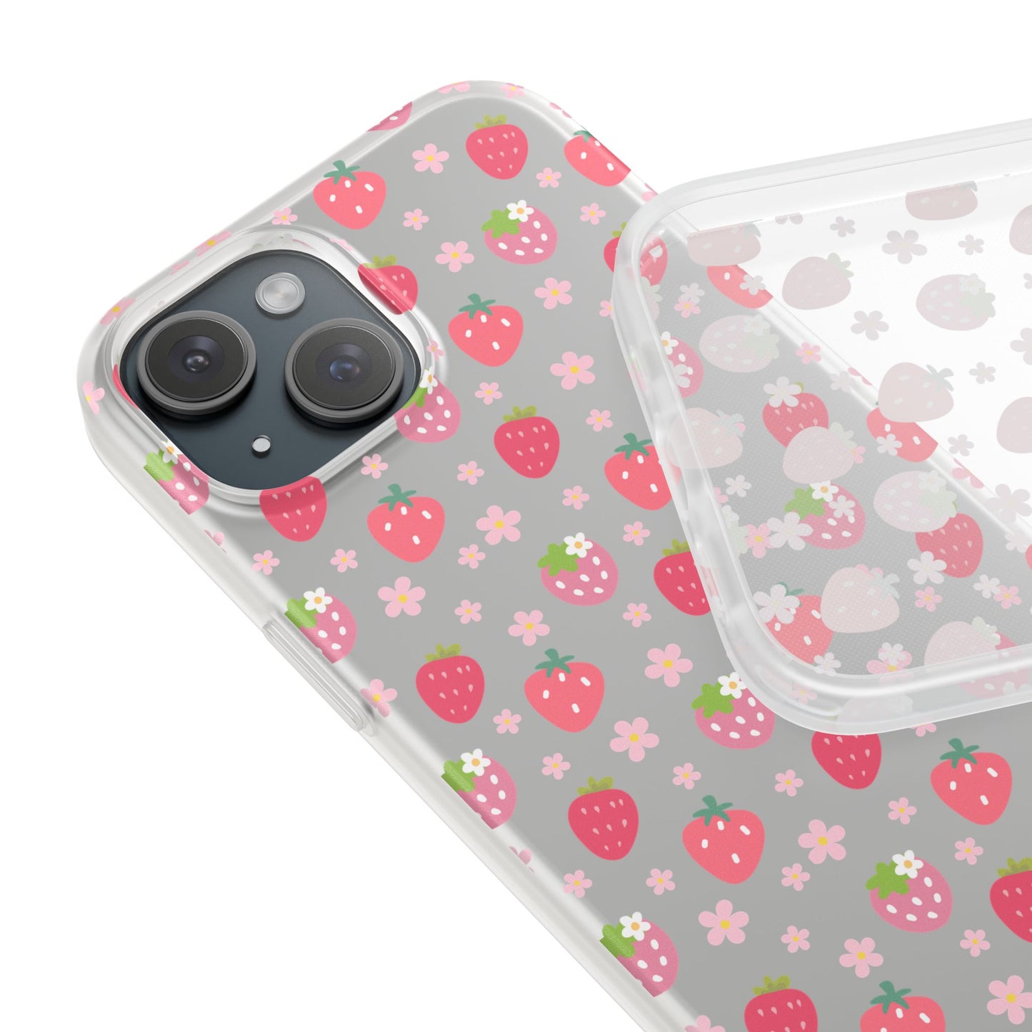 Strawberries and Daisies Flexible Phone Case iPhone Case Samsung Galaxy - Phone Case - Kristine Celestine