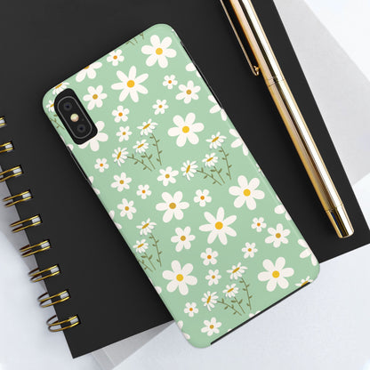 Mint Daisy Delight Tough Phone Case for iPhone and Samsung Galaxy