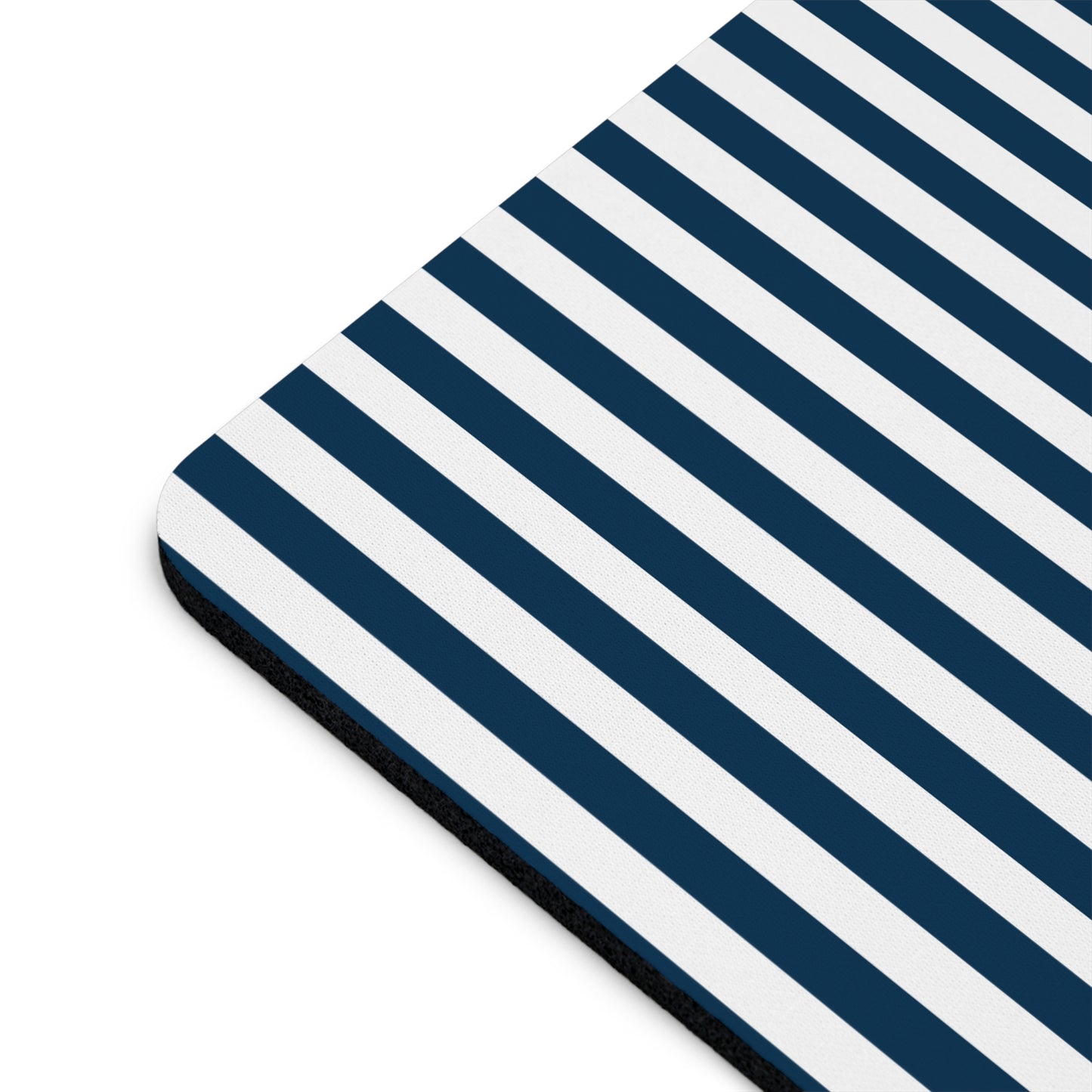 Navy Blue Stripes Mousepad Classic Royal Blue Desk Mat Dark Blue and White Striped Mouse Pad