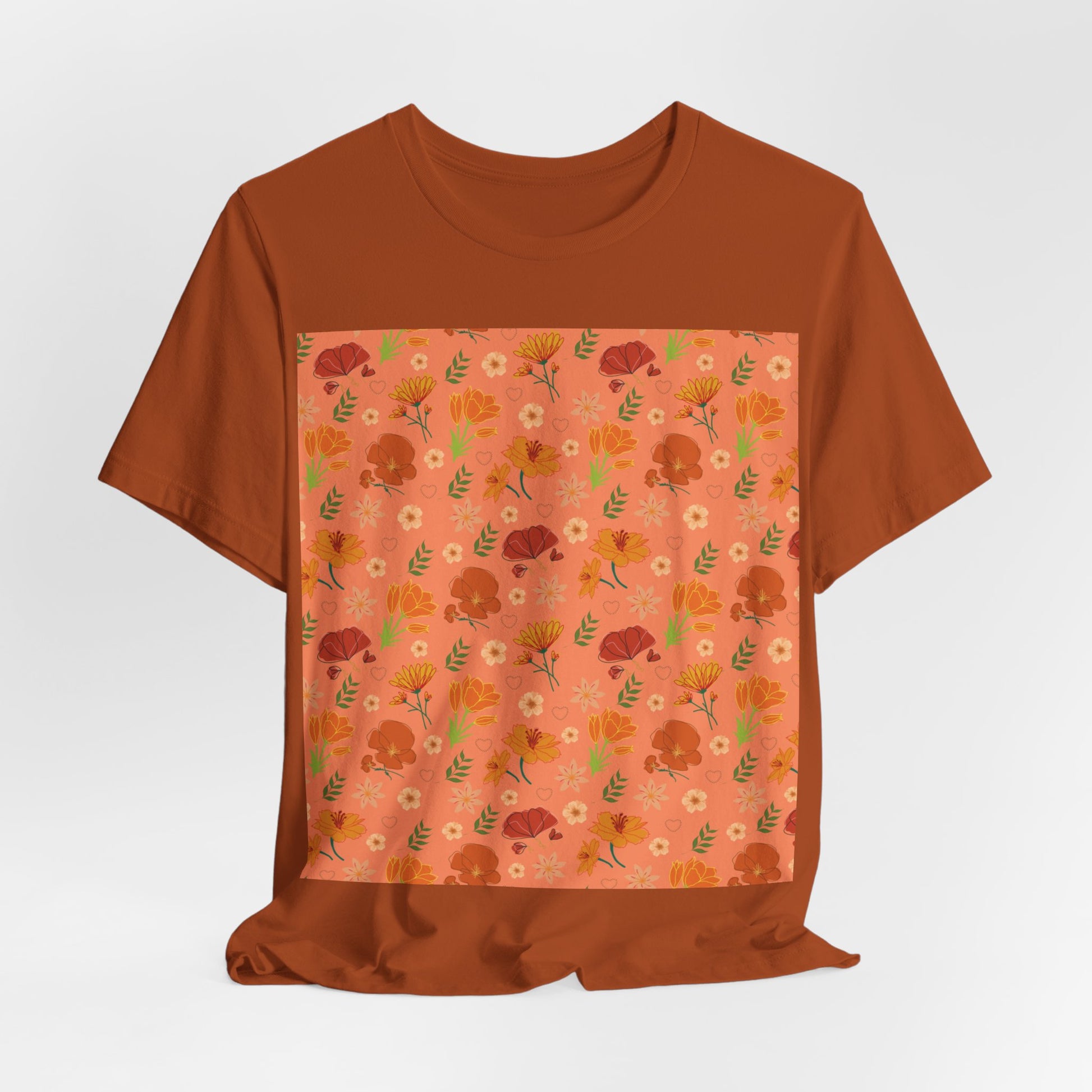 Coral Peach Meadow T - Shirt - T - Shirt - Kristine Celestine