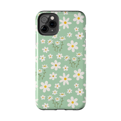 Mint Daisy Delight Tough Phone Case for iPhone and Samsung Galaxy