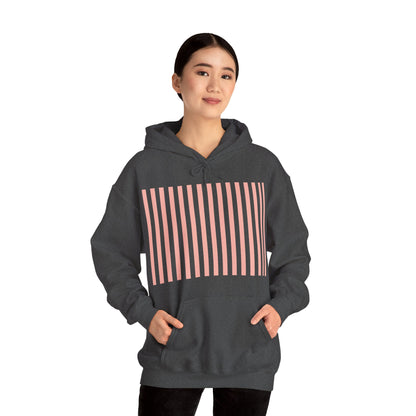 Coral Pink Stripes Hoodie - Hoodie - Kristine Celestine