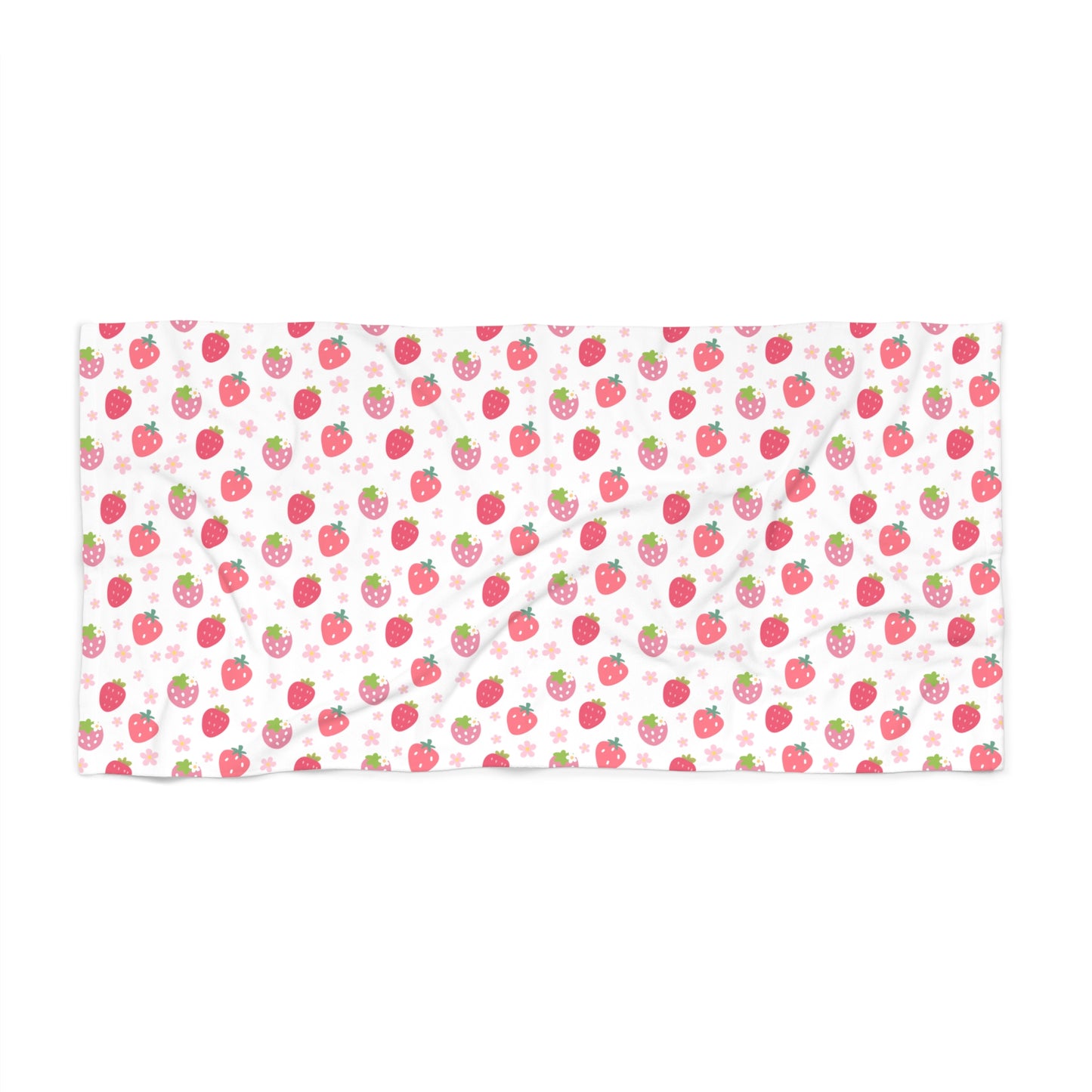 Serviette de plage Fraises et marguerites