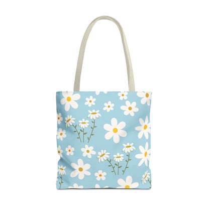 Sky Blue Daisy Tote Bag