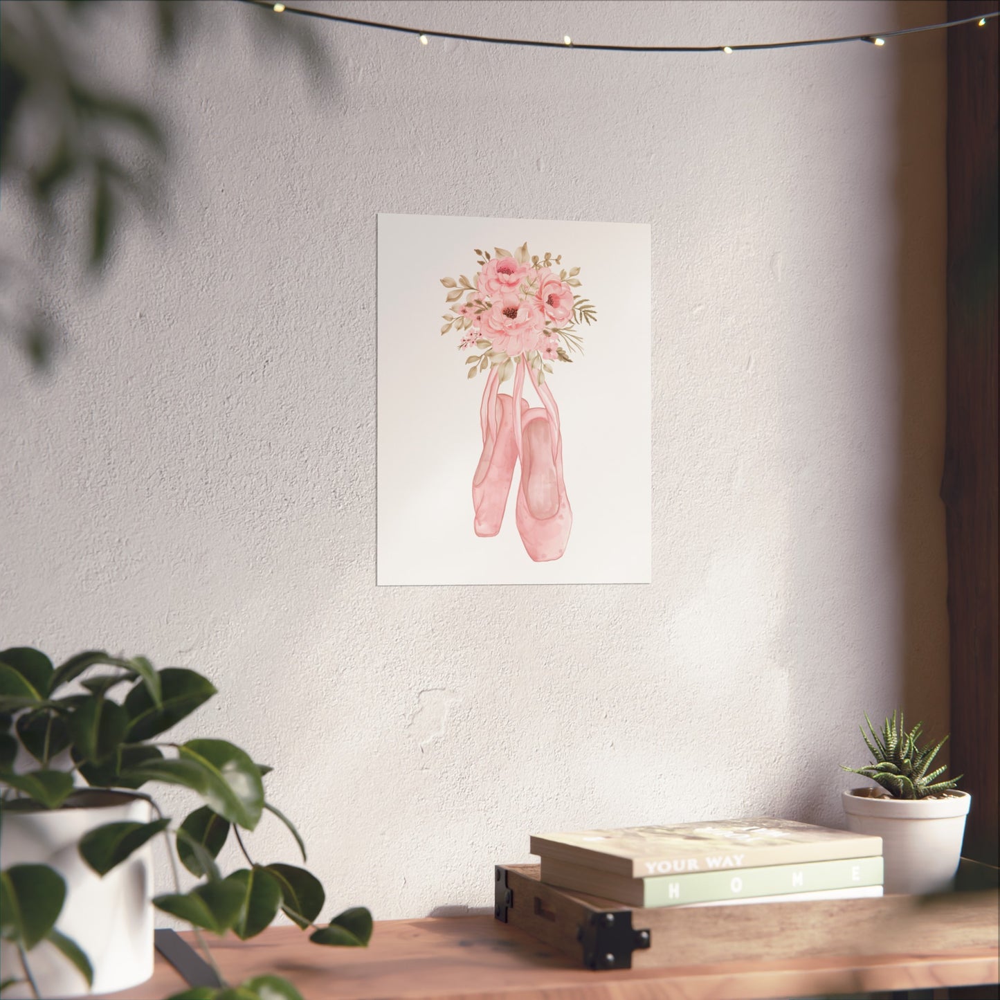 Floral Ballerina Shoes Wall Art Poster - Poster - Kristine Celestine