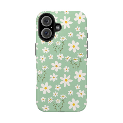 Mint Daisy Delight Tough Phone Case for iPhone and Samsung Galaxy