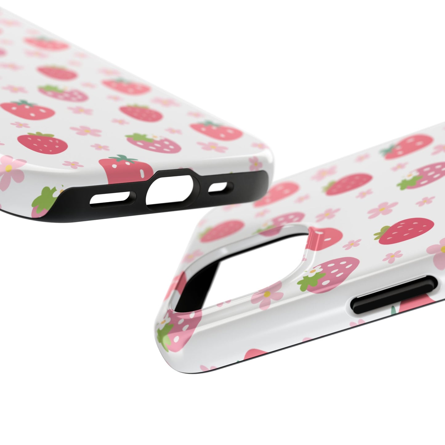 Strawberries and Daisies Tough Phone Case for iPhone and Samsung Galaxy