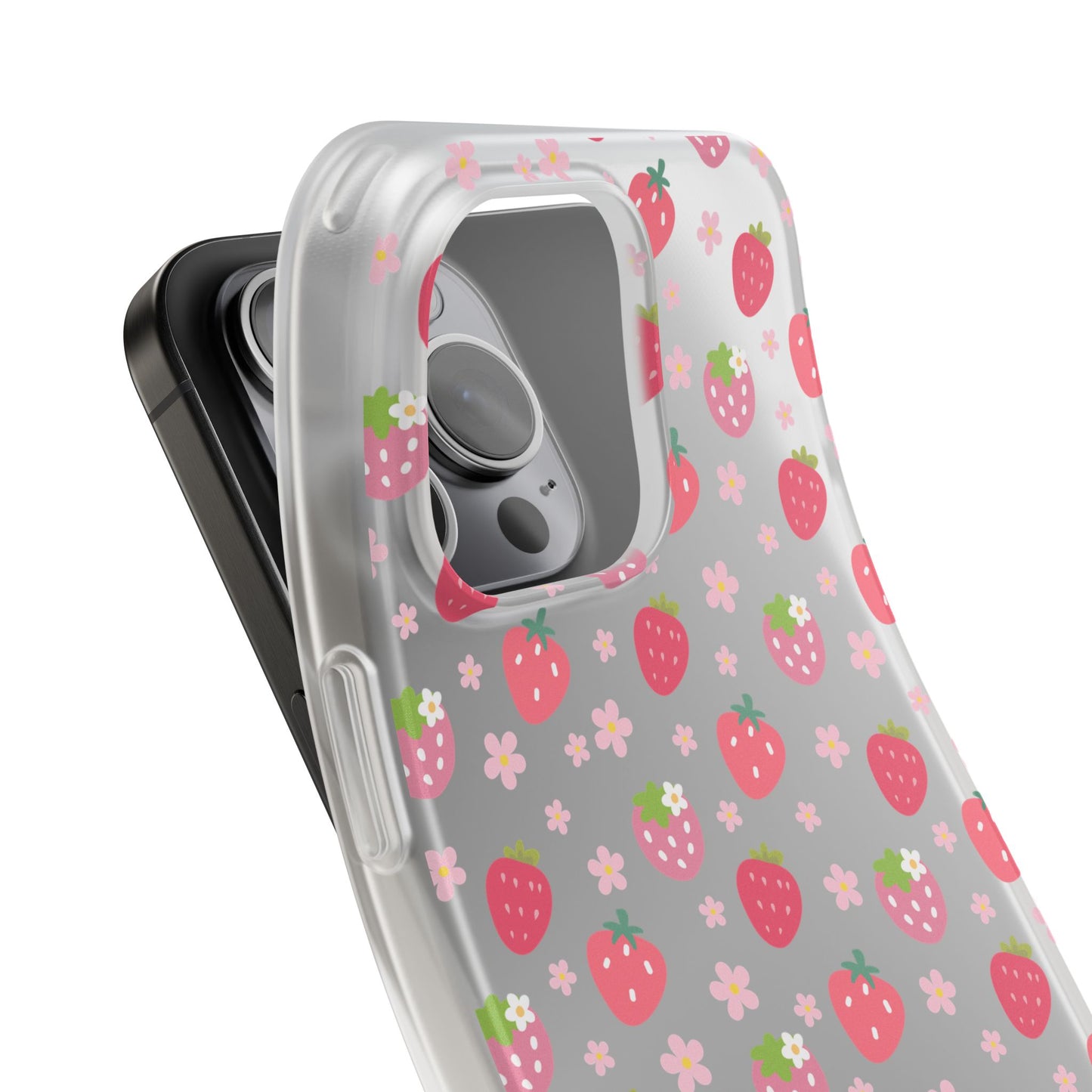 Strawberries and Daisies Flexible Phone Case iPhone Case Samsung Galaxy - Phone Case - Kristine Celestine