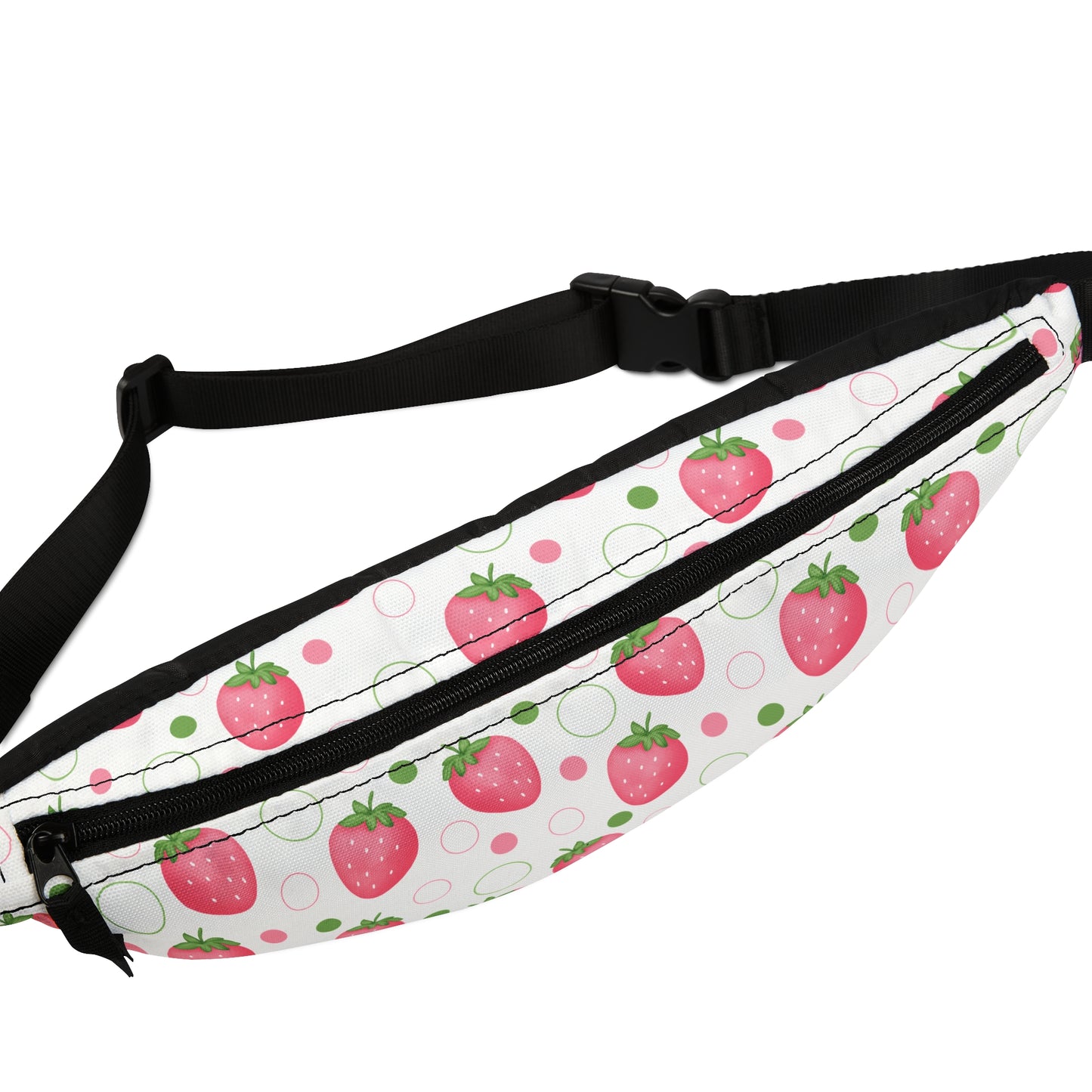 Pink Strawberry Bubbles Fanny Pack Belt Bag Fanny Bag Waist Pack Bum Bag