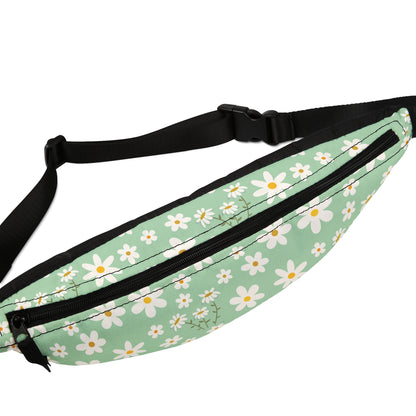 Mint Daisy Delight Fanny Pack Belt Bag Fanny Bag Waist Pack Bum Bag