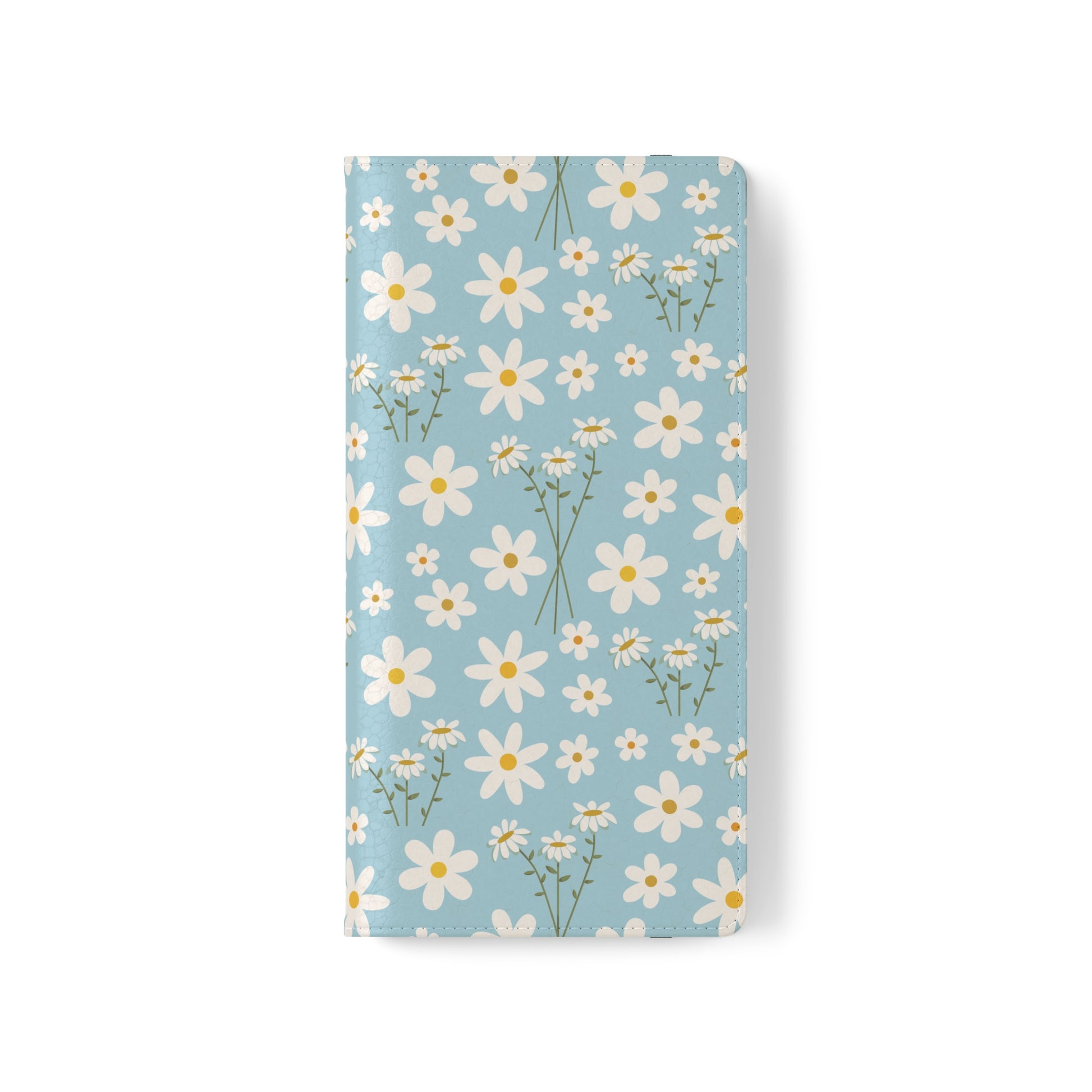 Sky Blue Daisy Flip Phone Case Cover with Pockets - Phone Case - Kristine Celestine