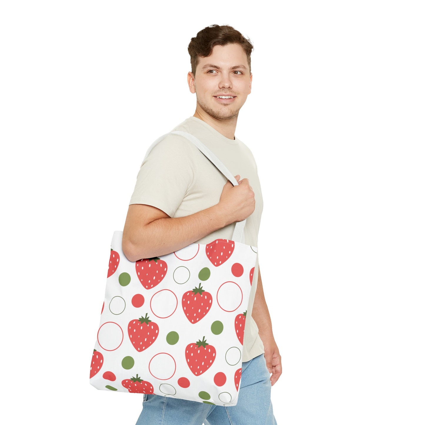 Red Strawberry Bubbles Tote Bag - Bags - Kristine Celestine