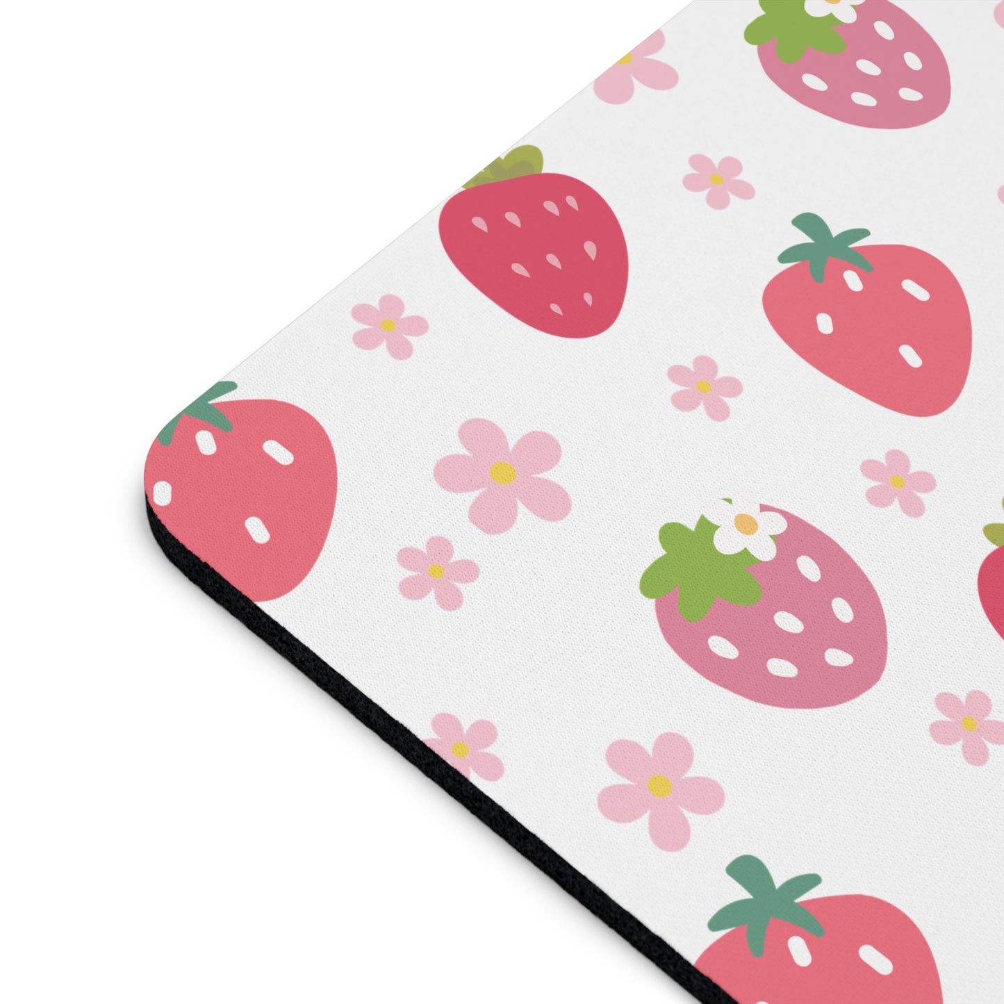 Strawberries and Daisies Mouse Pad