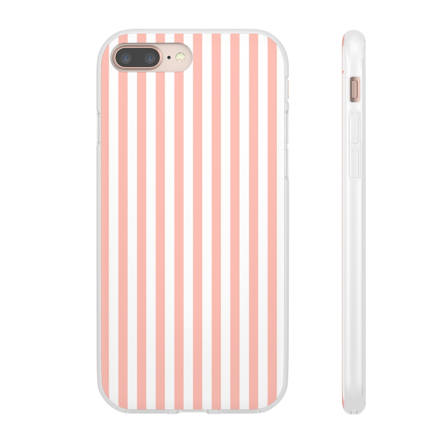 Coral Pink Stripes Flexible Phone Case iPhone Case Samsung Galaxy - Phone Case - Kristine Celestine