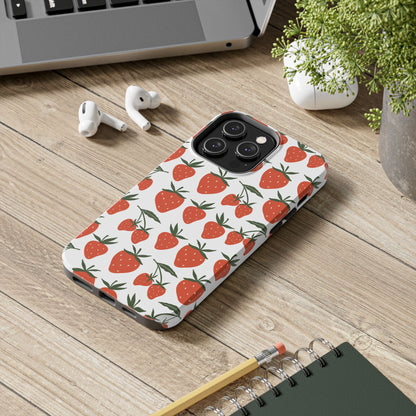 Tropical Strawberry Tough Phone Case for iPhone and Samsung Galaxy