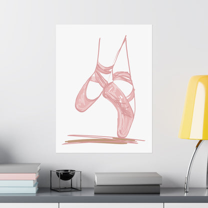 Ballerina Tippy Toes Wall Art Poster - Poster - Kristine Celestine