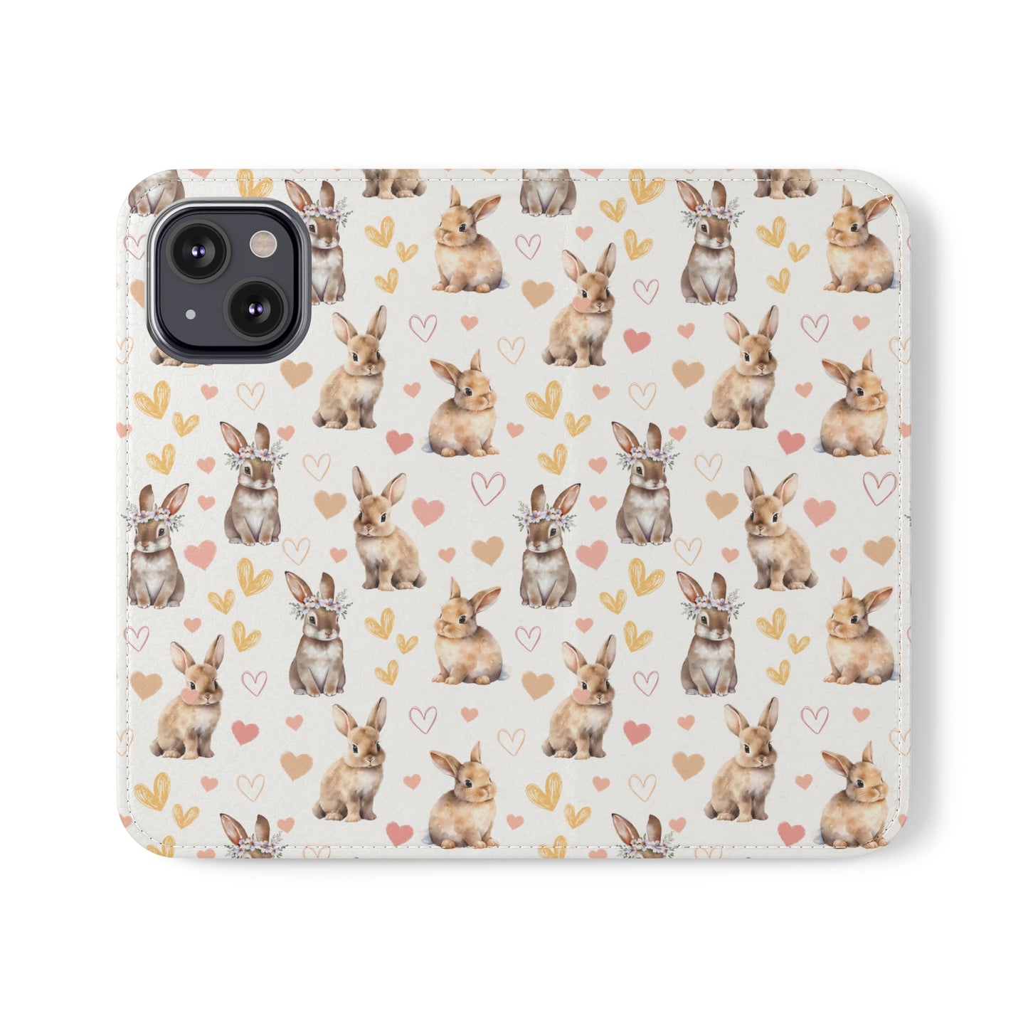 Bunny Love Flip Phone Case Cover with Pockets - Phone Case - Kristine Celestine