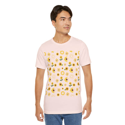 Camisa unisex con ráfaga de girasol