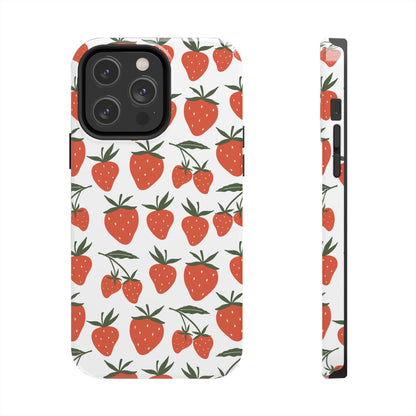 Tropical Strawberry Tough Phone Case for iPhone and Samsung Galaxy