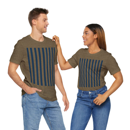 Navy Blue Stripes Shirt Royal Blue T-Shirts