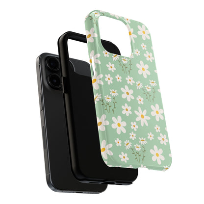 Mint Daisy Delight Tough Phone Case for iPhone and Samsung Galaxy