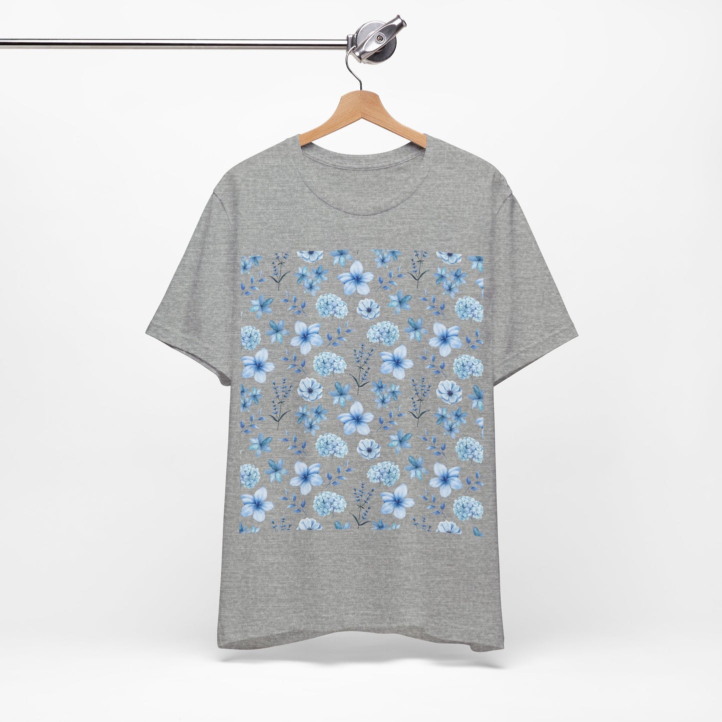 Snowy Blue Flowers T - Shirt - T - Shirt - Kristine Celestine