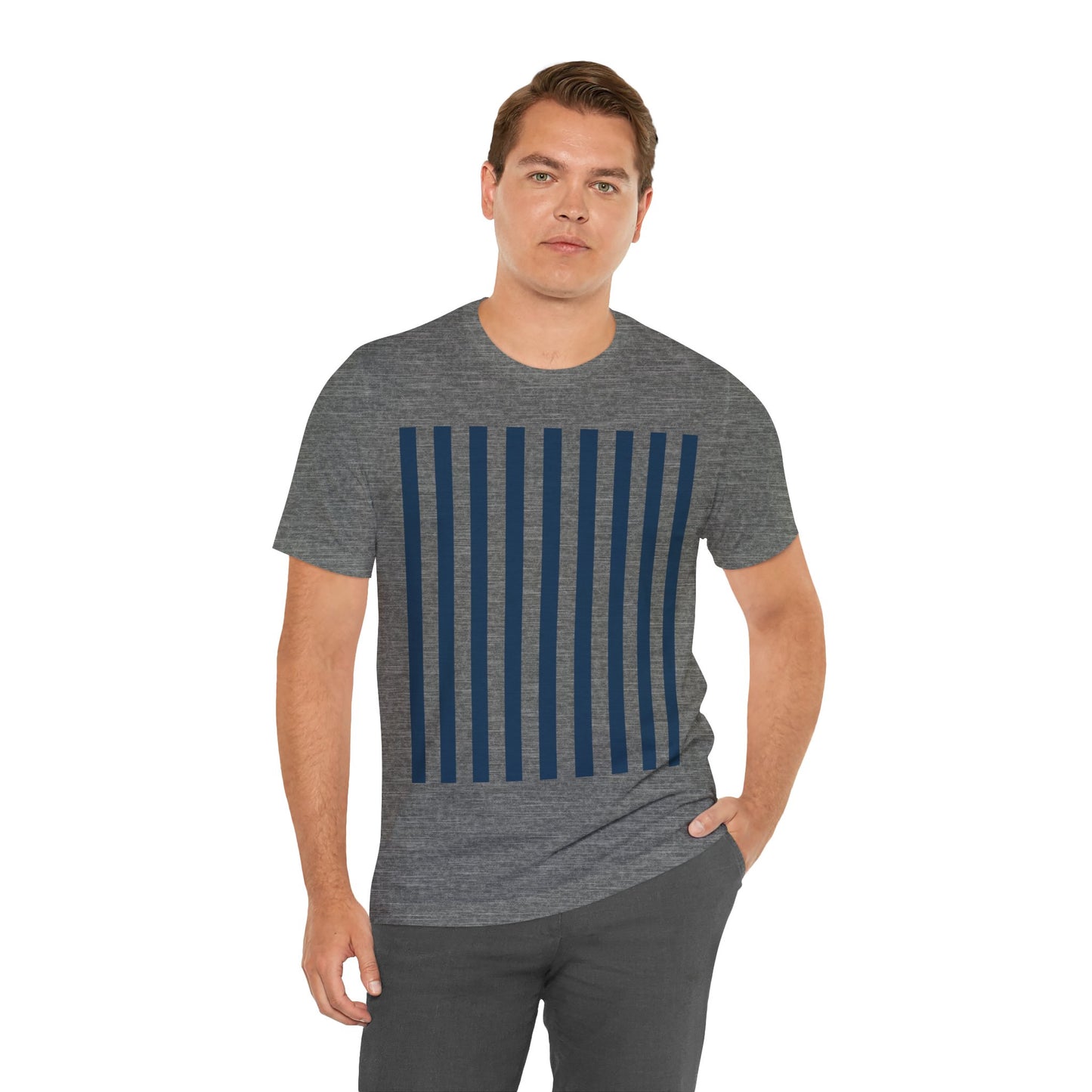 Navy Blue Stripes Shirt Royal Blue T-Shirts