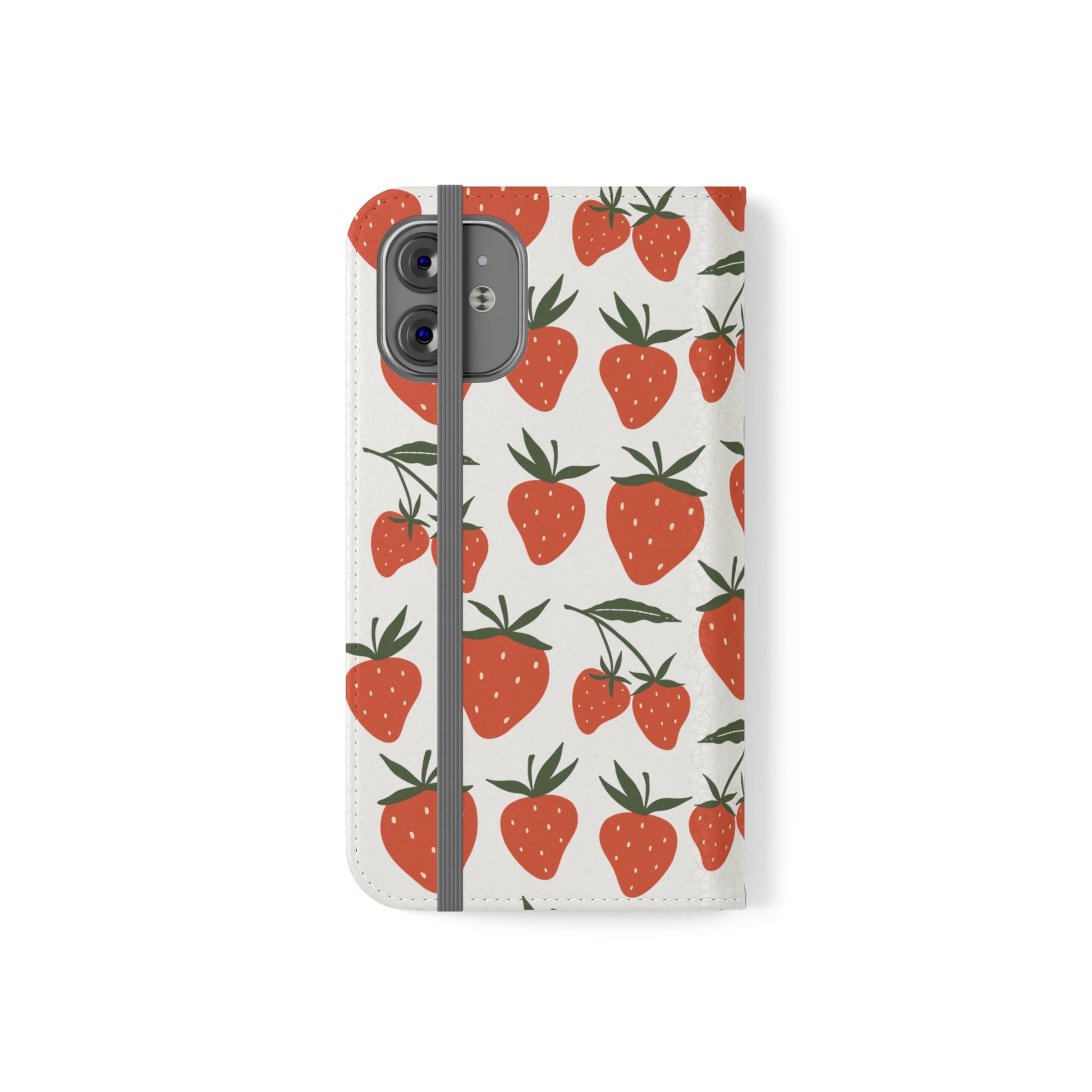 Tropical Strawberry Flip Phone Case Cover with Pockets - Phone Case - Kristine Celestine