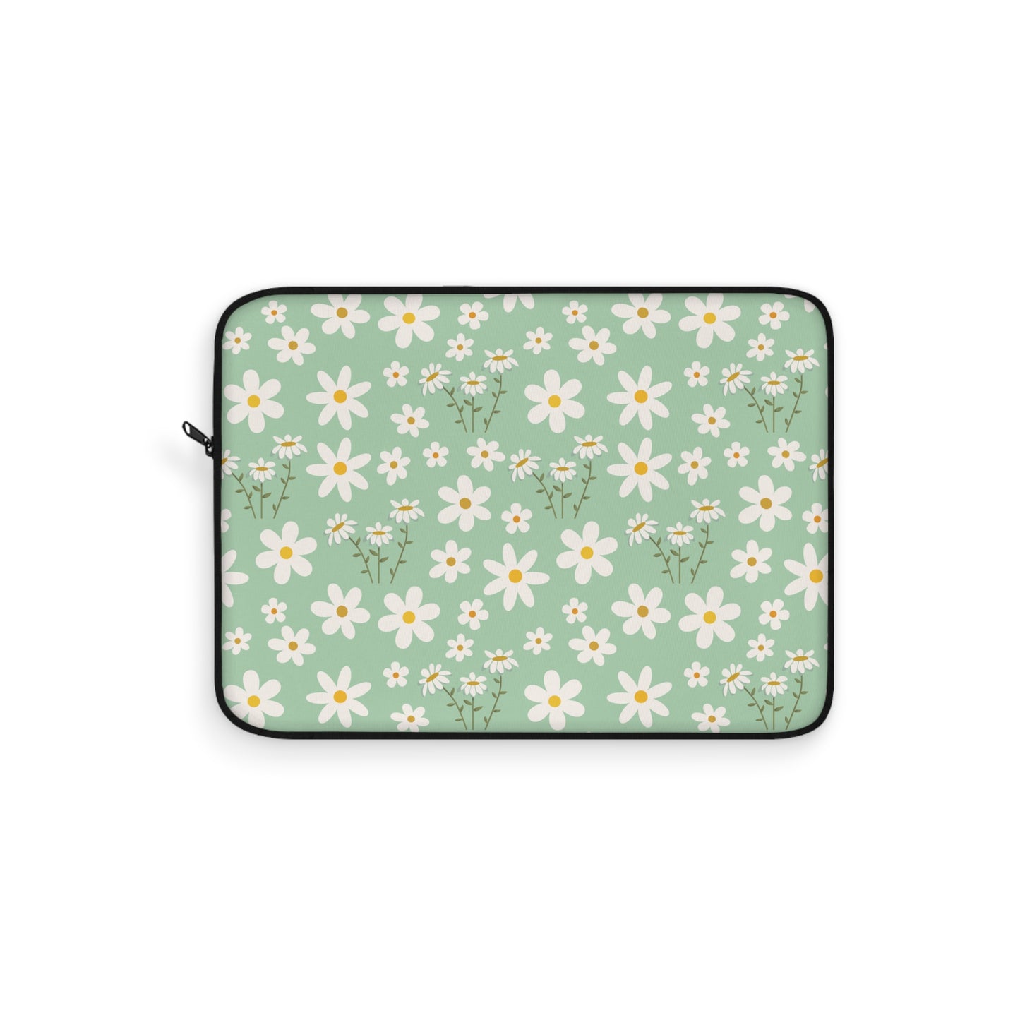 Mint Daisy Delight Laptop Sleeve Cute Daisies Laptop Pouch Green Summer Laptop Bag Sage Pistachio Green Laptop Case Spring Laptop Protector Cute Tablet Sleeve Pretty Tablet Case Adorable Tablet Pouch