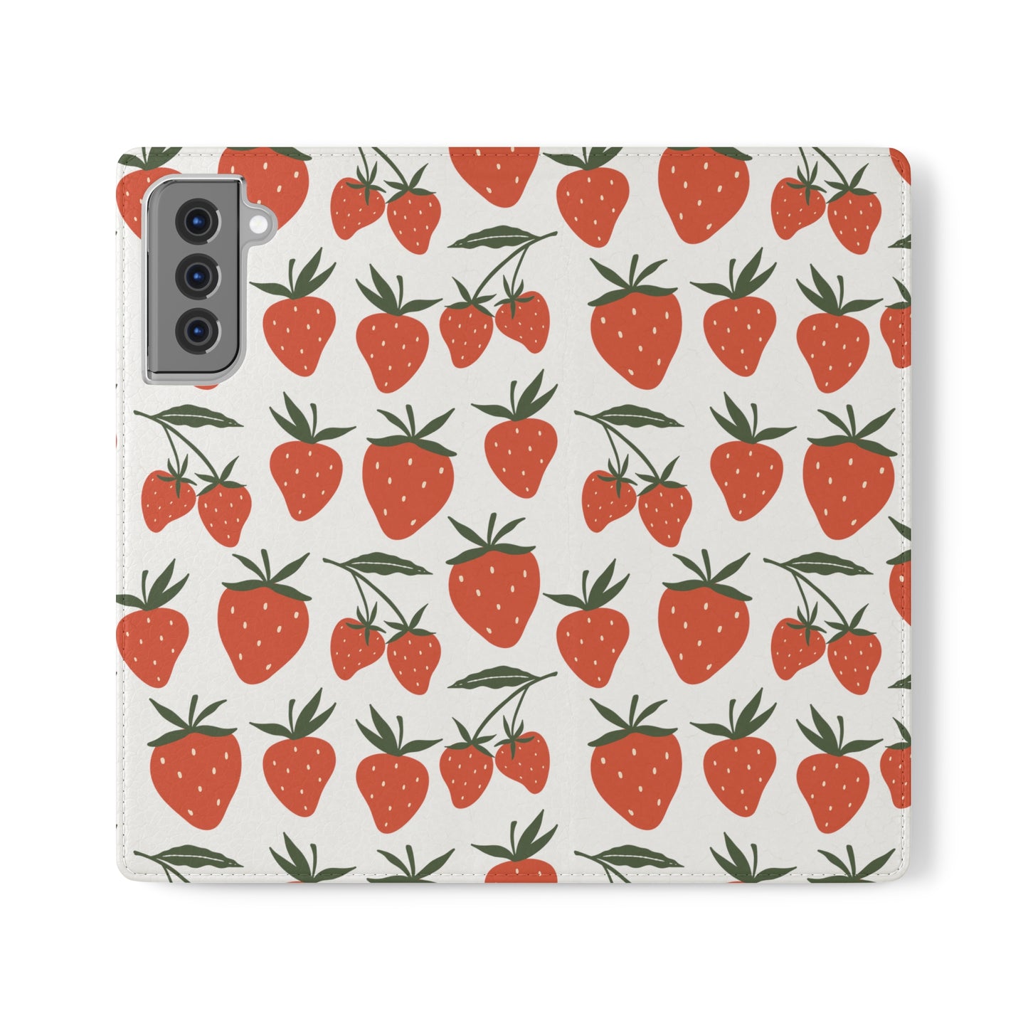 Tropical Strawberry Flip Phone Case Cover with Pockets - Phone Case - Printify - Kristine Celestine