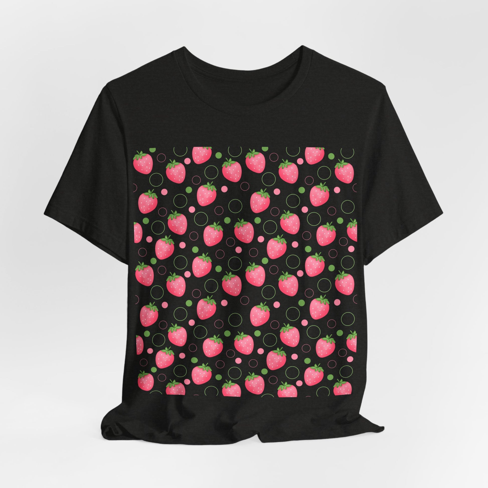 Pink Strawberry Bubbles Shirt - T - Shirt - Printify - Kristine Celestine