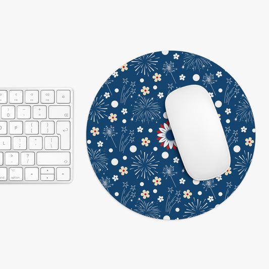 USA Daisy Fireworks Mouse Pad