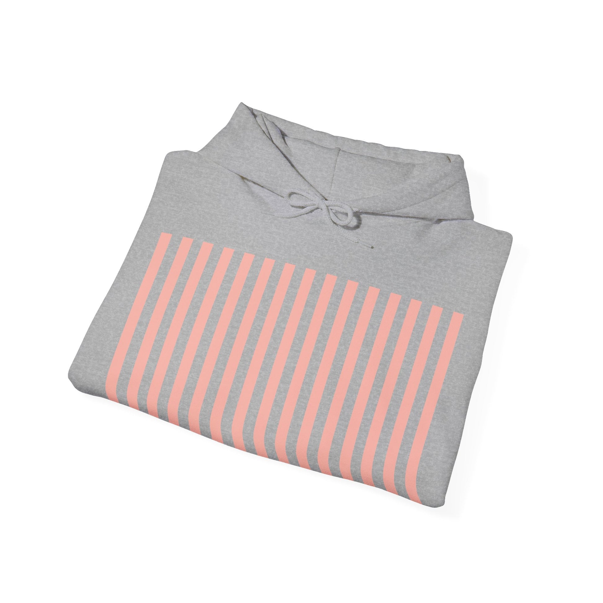 Coral Pink Stripes Hoodie - Hoodie - Kristine Celestine