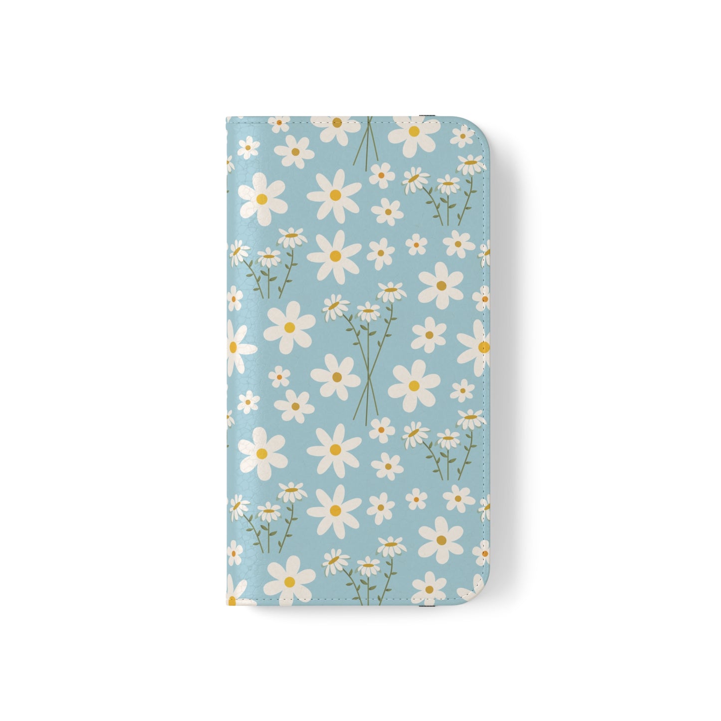 Sky Blue Daisy Flip Phone Case Cover with Pockets - Phone Case - Kristine Celestine