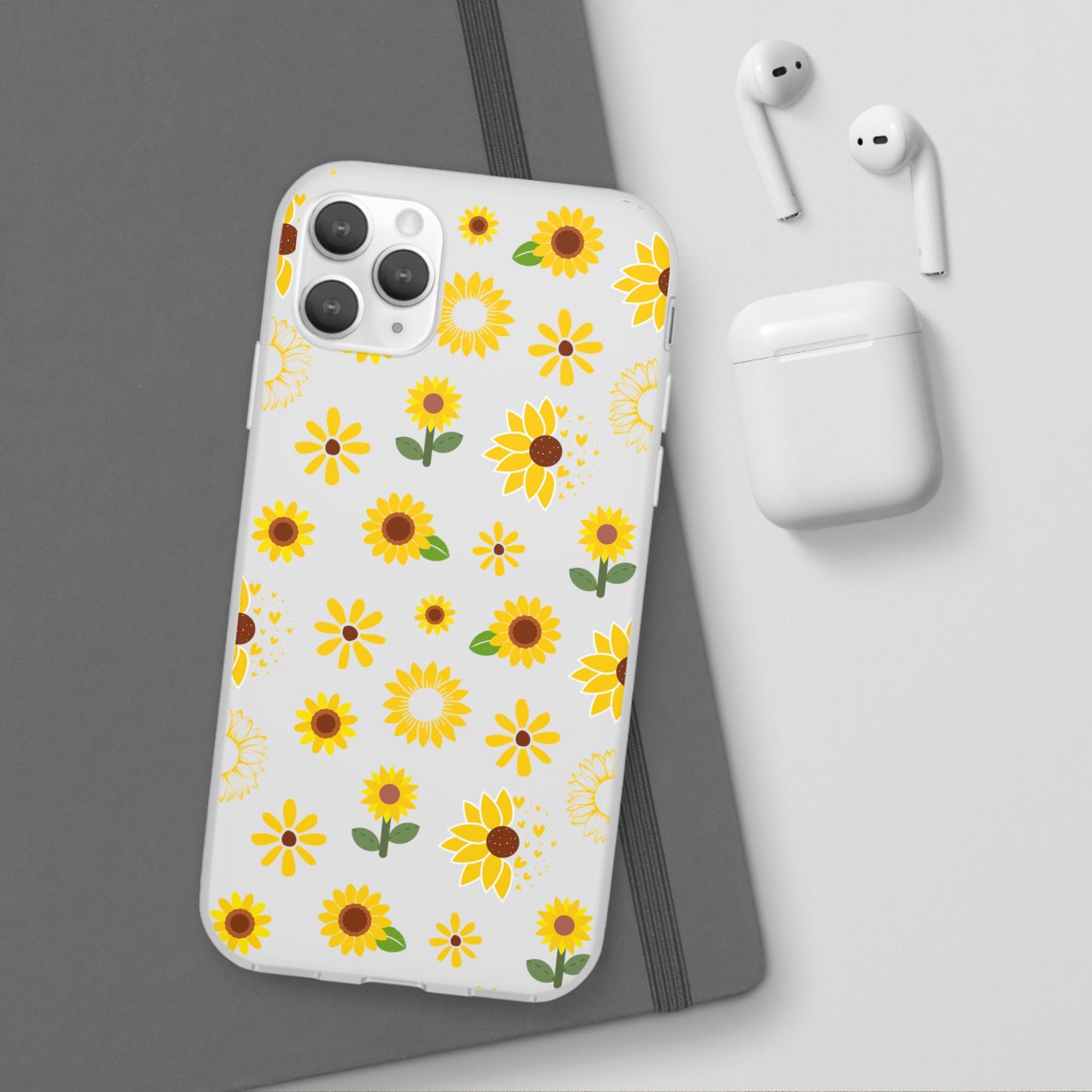 Sunflower Burst Flexible Phone Case iPhone Case Samsung Galaxy