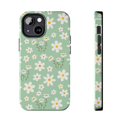 Mint Daisy Delight Tough Phone Case for iPhone and Samsung Galaxy