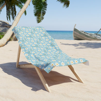 Sky Blue Daisy Beach Towel