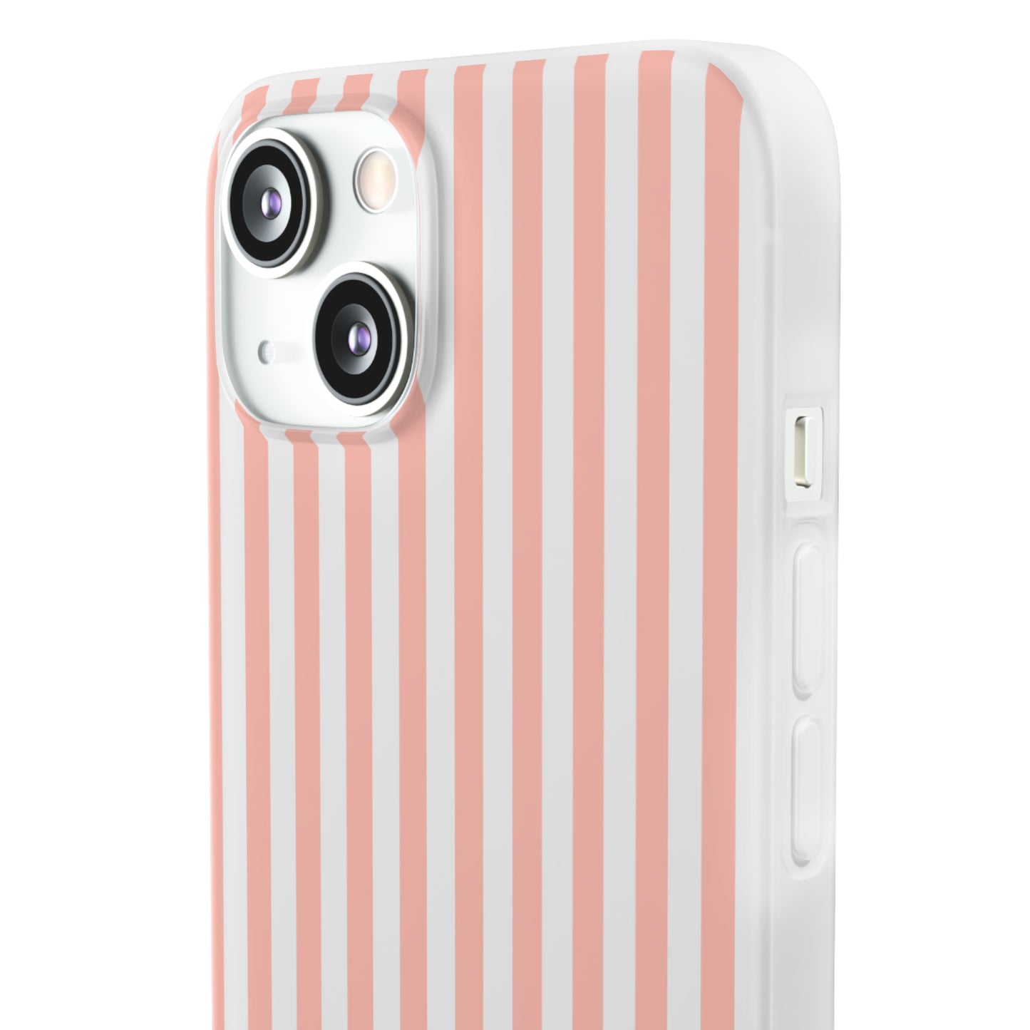 Coral Pink Stripes Flexible Phone Case iPhone Case Samsung Galaxy - Phone Case - Kristine Celestine