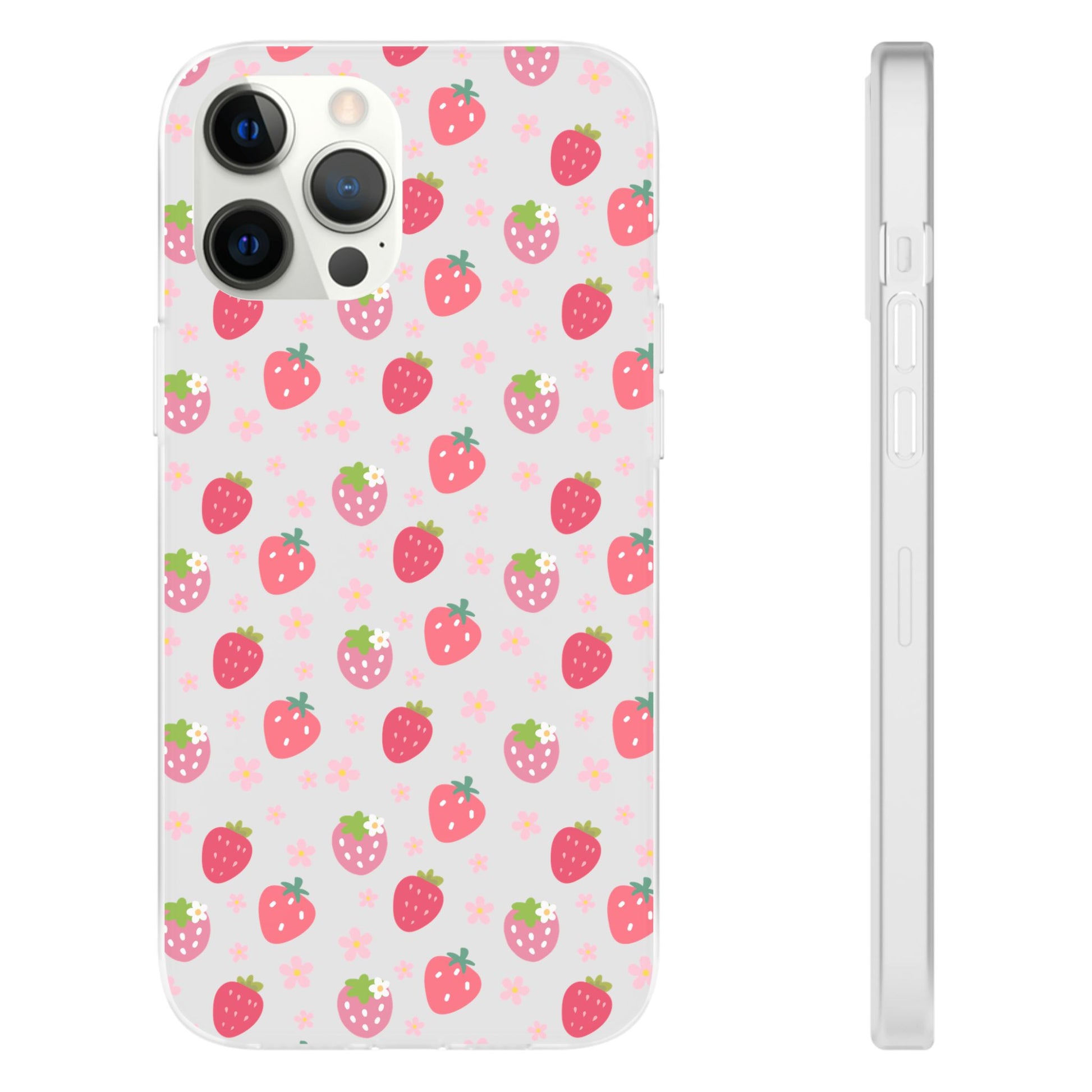 Strawberries and Daisies Flexible Phone Case iPhone Case Samsung Galaxy - Phone Case - Kristine Celestine