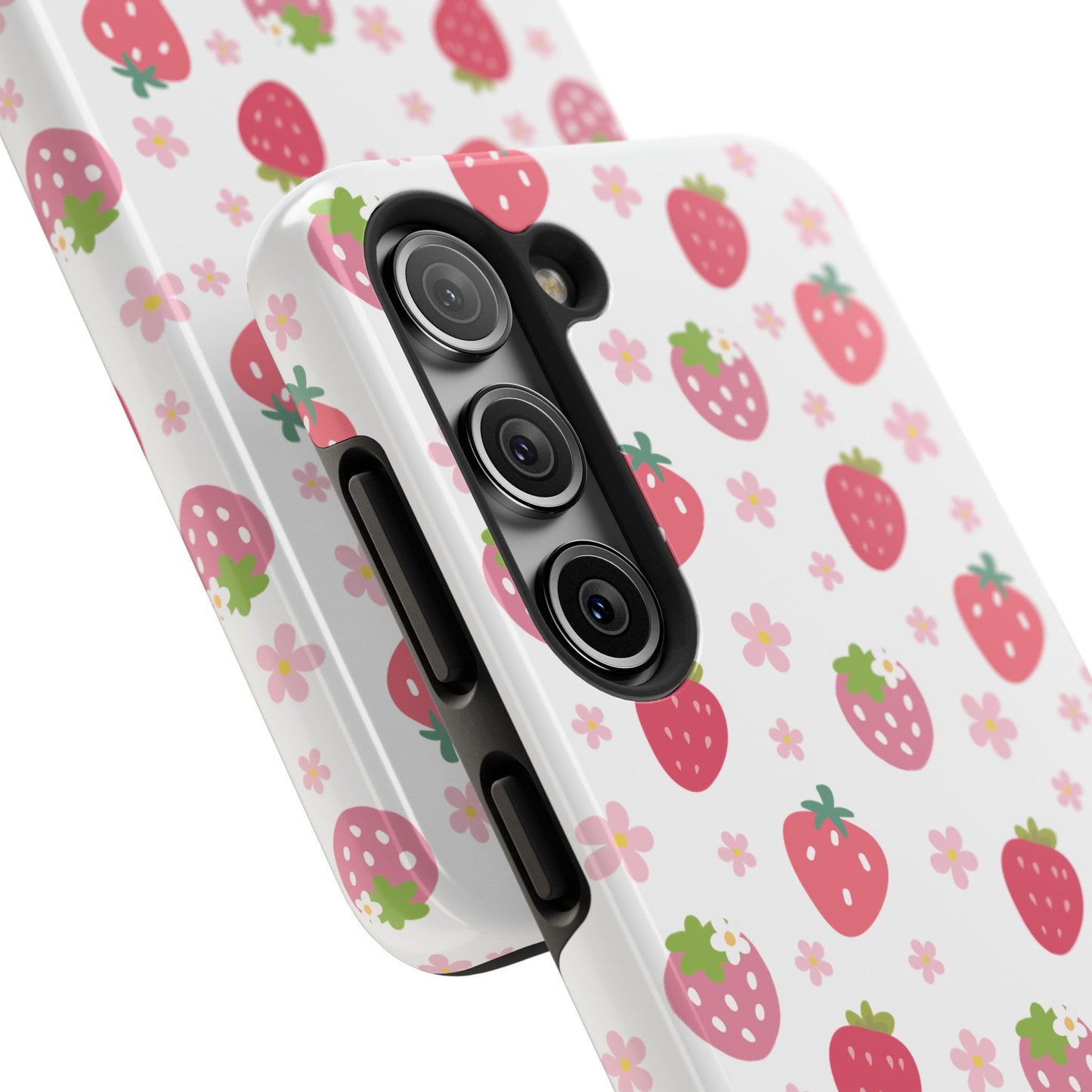 Strawberries and Daisies Tough Phone Case for iPhone and Samsung Galaxy