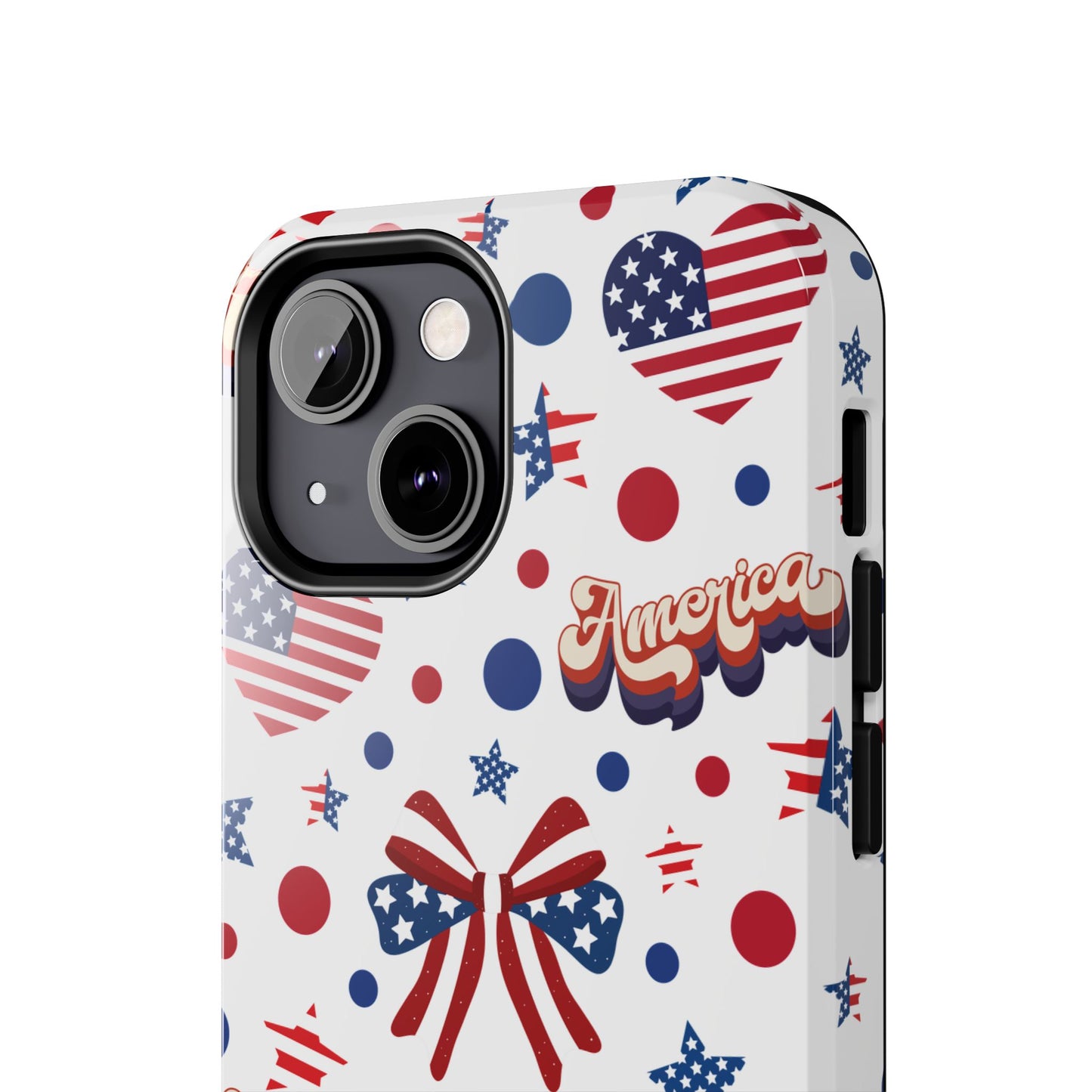 Coque de téléphone robuste America's Sweetheart and Bows pour iPhone et Samsung Galaxy