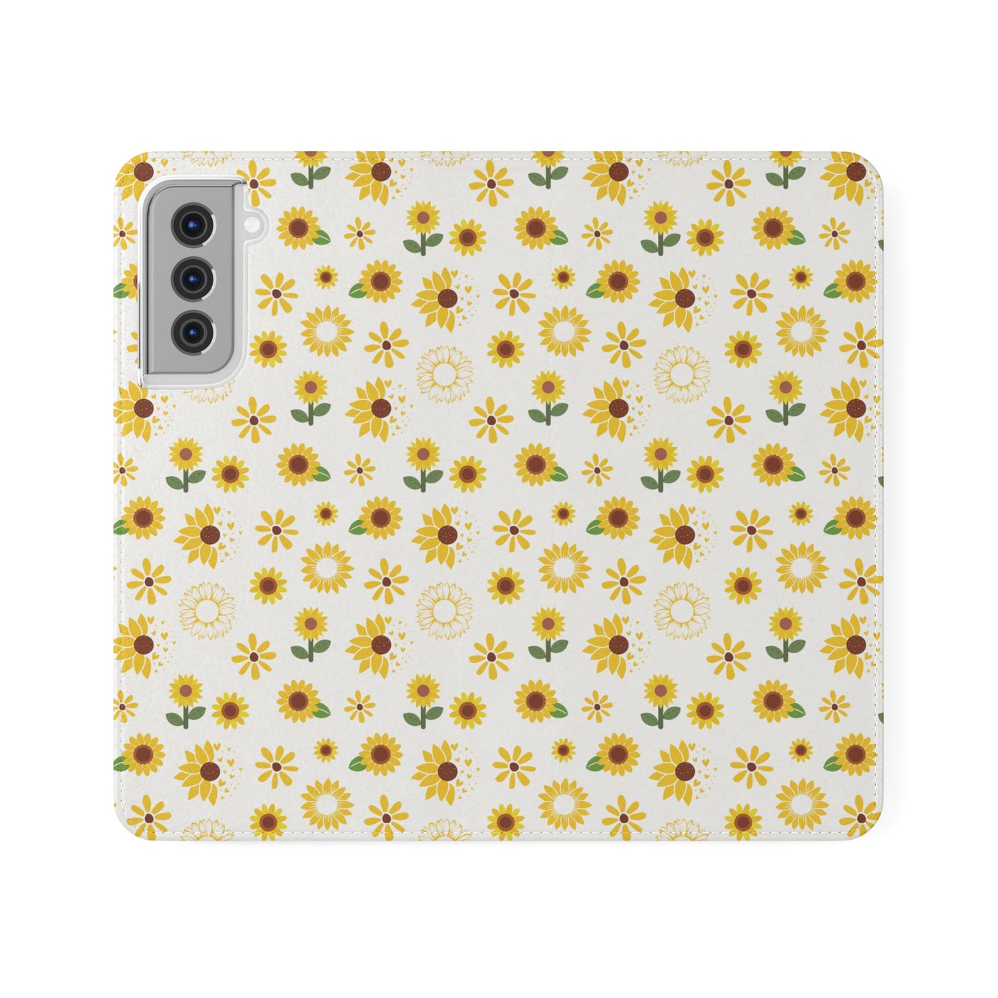 Sunflower Burst Flip Phone Case Cover with Pockets - Phone Case - Kristine Celestine