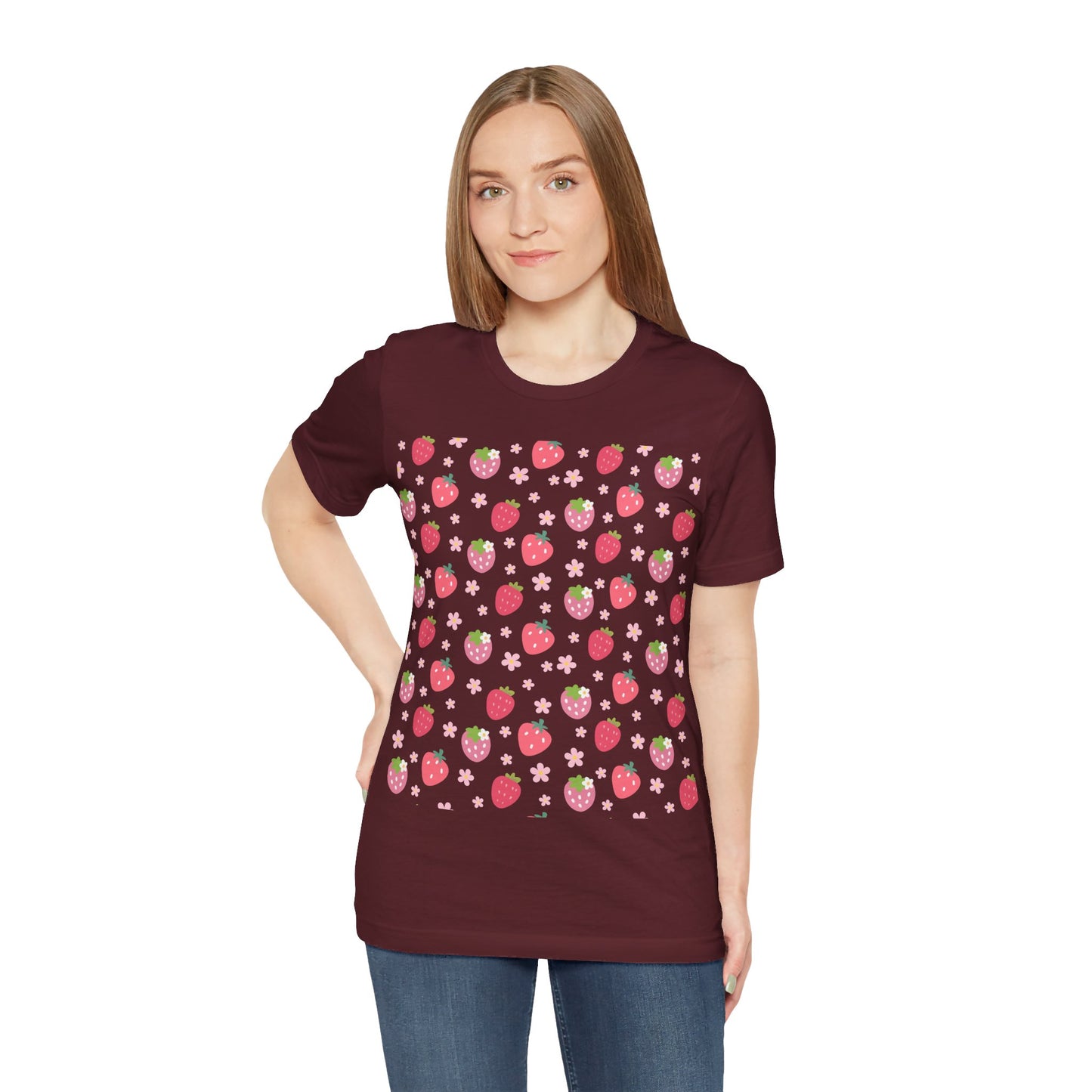 Strawberries and Daisies T - Shirt - T - Shirt - Kristine Celestine